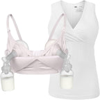 Supermom Hands Free Pumping and Nursing Bra - Hands Free Nursing Bra for Pumping - Breastfeeding Bras for Women