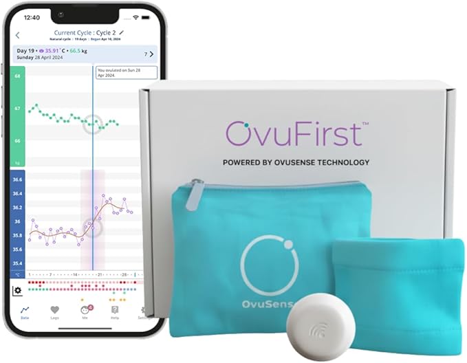 OvuFirst Fertility Monitor – Wearable Ovulation Tracker & Fertility Sensor with App | Clinically Proven to Confirm Ovulation & Support PCOS Cycles