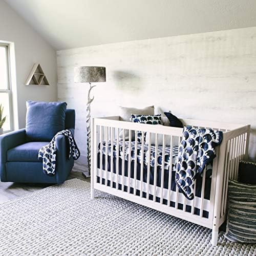 Oilo Crib Sheet, Breathable, Fitted, Turkish Cotton Jersey, 300 Thread Count, Machine Washable, Fits Standard Crib (28" x 52" x 6"), Toddler Bedding, Girl, Boy, & Neutral Nursery Design, Elephant