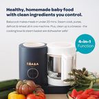 BEABA Babycook Neo Baby Food Maker | Non-Toxic Glass & Stainless Steel | Trusted by Celebrity Moms | Sustainable Baby Food Processor | Global Leader| 34 Servings in 20 Mins