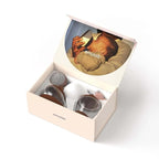 Baby Bottle Starter Kit Includes 2 Bottles 2 Nipples 2 Caps 2 Lids 2 Responsive Flow Valves, Cleaning Brush - Deep - Shape 3-RFV