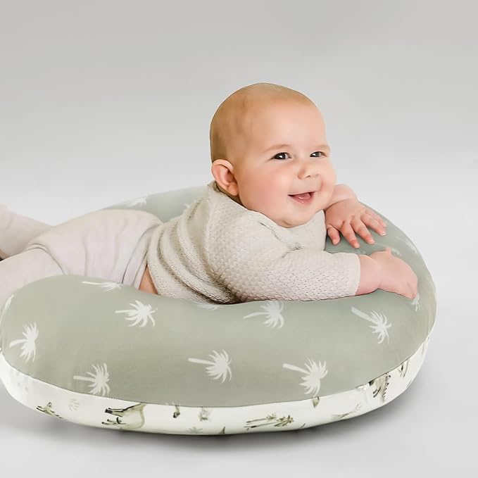 GRSSDER Nursing Pillow Cover Stretchy Minky Removable Nursing Covers for Breastfeeding Pillows, Ultra Soft Comfortable Slipcover for Boy and Girls, Stylish Pretty Dinosaur