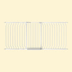 ALLAIBB White 40.55" Extra Tall Wide 76.77-84.65" Baby Gate Pressure Mounted Walk Through Child Kids Safety Toddler Tension Pet Dog Gates with Extension for Doorways Kitchen