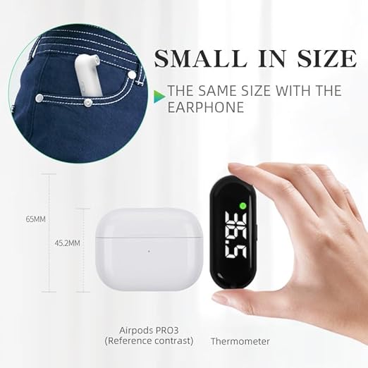 Medical Forehead Digital Thermometer with Backlight Fever Alarm, Accurate for Adults and Kids (Black)