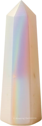 Amazing Gemstone Angel Aura Quartz Crystal Towers ~ Natural Healing Crystal Point Obelisk for Reiki Healing and Crystal Grid (2" to 3" Inch)