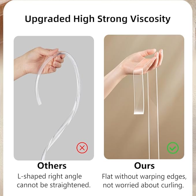 Baby Proofing Edge Protector for Kid Clear Edge Protector Strip Safety Corner Guards Child Proof Corner Bumper for Furniture 2" x 49.21' (thk: 1mm)