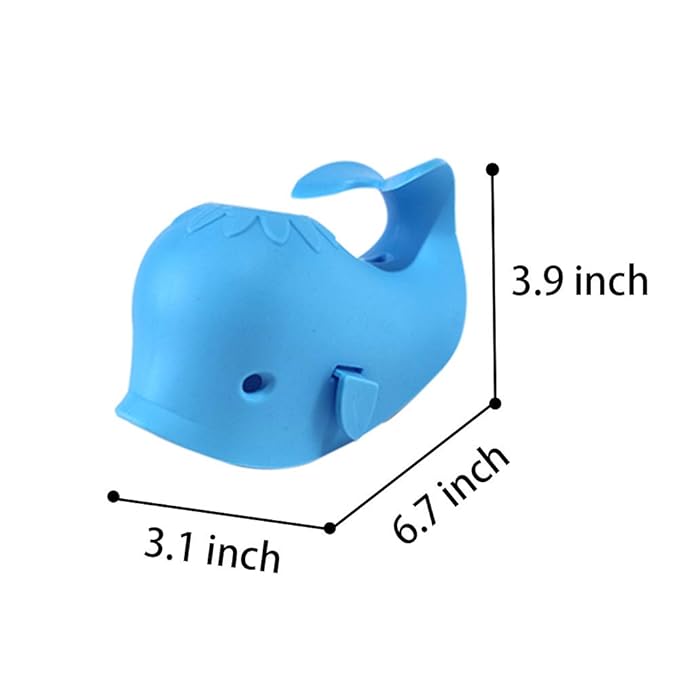 Faucet Cover Bathtub Baby Tub - Bath Spout Cover Baby Bathtub, Faucet Cover Baby Bathtub Silicone Whale for Kids, Toddlers, Blue (ALIBEBE)
