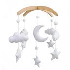 Sorrel + Fern Baby Crib Mobile (Moon, Cloud, & Stars) - Baby Shower Gift Nursery Decor Ceiling Mobile for Boys & Girls (Foldable)