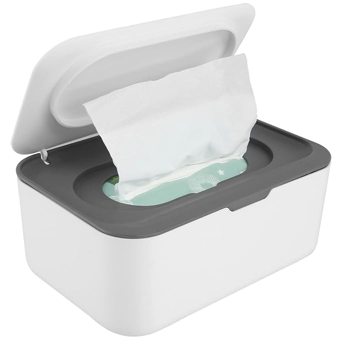 1Pack Wipes Box Dispenser Baby Wipe Container Wipe Dispenser for Bathroom Sealing Design Keeps Fresh Easy Open Dustproof Wet Tissue for Home