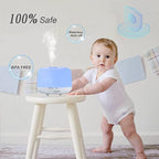 Aromatherapy Diffuser for Essential Oil, 300ml Cool Mist Humidifier with Remote Control, Aroma Diffusers for Home with Waterless Safety Switch & 14 LED Colors