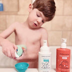 Dabble & Dollop Strawberry + Vanilla Body Wash & Shampoo – 3-in-1 Natural Bubble Bath for Kids, Made in USA, No Parabens or Sulfates, Vegan, Gluten-Free, Tear-Free (2-Pack)