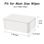 Wipes Dispenser, Wipe Holder for Baby & Adult, Seposeve Refillable Wipe Container, Keeps Wipes Fresh, Far from Dirty Wipes, Easy Open/Close Wipes Pouch Case, White