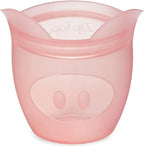 Zip Top Reusable 100% Silicone Baby + Kid Snack Containers- The only containers That Stand up, Stay Open and Zip Shut! No Lids! Made in The USA - Full Set of 4