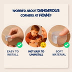 Elite, Clear Corner Protectors for Baby – Transparent Silicone Edge Guards – Soft & Flexible Bumpers for Table, Desk, Cabinet – Reusable & Easy to Apply – 18-Pack