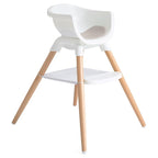 Joie Chai Multi-Mode Highchair - European Beech Wood, Convertible, 9+ Modes, Birth up to 60 lb. (Walnut)