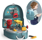 Kids Pretend Play Tool Box Set – Construction Role Play Backpack Toy for Boys & Girls, Little Handyman DIY Tools Playset for Children, Parent-Child Interactive Play (Tools Box)