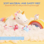 5 Pieces Unicorn Toys Stuffed Animals for Girls, 1 Mommy Unicorn with 4 Babies, Soft Plush Unicorn Toys Gifts for Girls 3 4 5 6 7 8 9 Years, Kids, Children, Christmas, Birthday, Valentine's