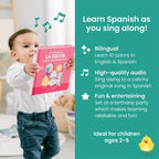 Binibi Spanish Musical Book Colors at The Birthday Party | Spanish Learning for Kids | Bilingual Children's Book | Bilingual Book for Babies & Toddlers 1-3 | Libro en español para bebés