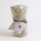 Living Textiles Chenille Knitted Blanket - Taupe Sun Flower