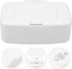 Wipes Dispenser - Wipe Holder for Baby and Adult - Refillable Container Keeps Clean Non-Slip Easy Pull Pouch Case White