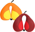MOOB Travel Neck Pillow,Pillow for Baby Car Seat Comfortably Designed for Head, Neck, and Chin Support - Gifts for Toddler/Child/Kids,Yellow +Red