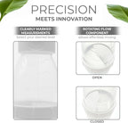 Re-Fill Powder Container To-Go, 2-Compartment Powder Travel Dispenser with Measurements - Powder Container for Protein Powder or Pre-Workout to use On-The-Go (Pink)