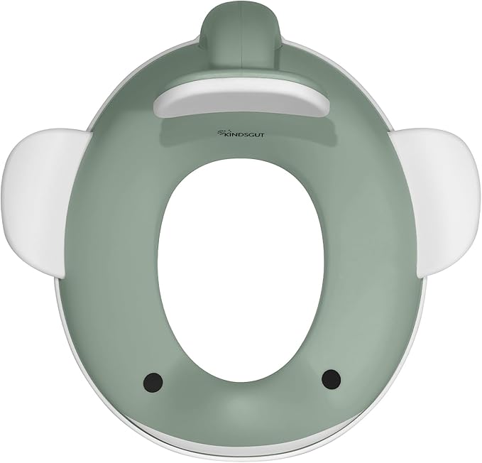 Kindsgut Potty Training Seat in whale design, designed in Germany, suitable for all toilet shapes non-slip toilet seat, Pistachio