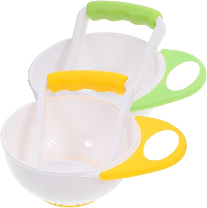 DOITOOL Mash and Serve Bowl, 2 Sets Food Masher Bowl Food Mill Portable Masher Maker for Baby