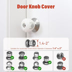 Mom's Choice Gold Awards Winner - EUDEMON 4 Pack Baby Safety Door Knob Covers Door Knob Locks(not suit for all door knobs)