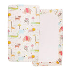 Safari Crib Sheet - Soft Fitted Crib Sheet Baby Sheet for Standard Crib and Toddler mattresses Nursery Sheet for Boys and Girls 1 Pack Animal Jungle Toddler Sheet - by UOMNY