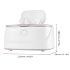 Wipe Warmer and Baby Wet Wipes Dispenser | Wipes Warmer for Newborn Baby Fast Top Heat | USB Travel & Portable Wipe Warmer with Light, Spring, Safety Lock | Wet Wipes Warmer for Bathroom 3 Temperature