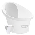 Shnuggle Newborn Bath Essentials Bundle | Baby Bath with Support Bump and Soft Backrest & Rinse Jug | Safe, Gentle, and Stylish Bathtime Set for Babies & Toddlers | White/Grey