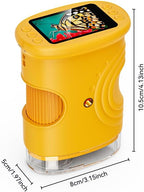 1000X Handheld Digital Microscope for Kids – 2-Inch Screen STEM Toy, Christmas Birthday Gift for Boys & Girls 5-10 Years, Portable Magnification Science Lab Kit