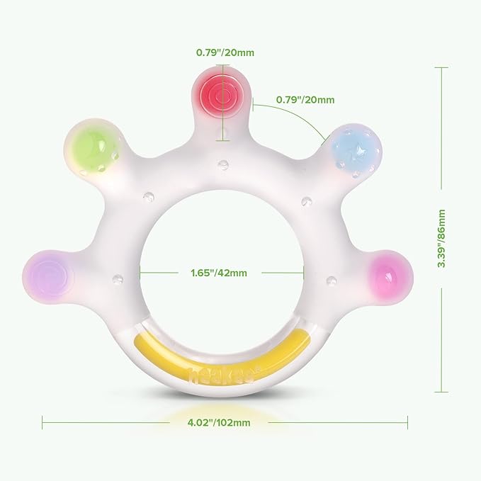 Haakaa Silicone Palm Teether, Baby Teething Toys, Food Grade Silicone Teethers for Babies 0-6 Months/6-12 Months, BPA Free Teething Relief Baby Chew Toys