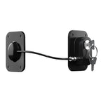 Refrigerator Lock 2 Packs, Fridge Lock with Silicone Wire Protection Fridge Locks for Kids Easy to Use and Install Cabinet Locks with Key, Black