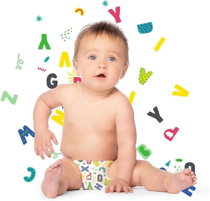 Hello Bello Premium Baby Diapers Size 3, 25 Count of Disposable, Extra-Absorbent, Hypoallergenic Baby Diapers with Snug and Comfort Fit, Alphabet Soup