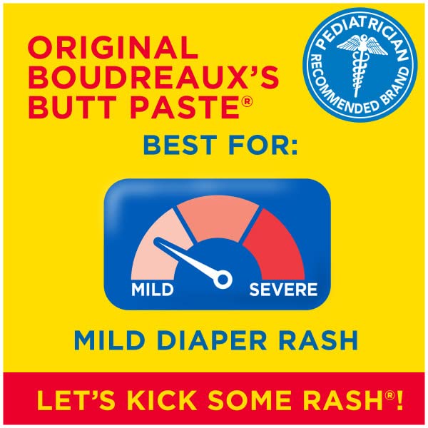 Boudreaux's Butt Paste Original Diaper Rash Cream, Ointment for Baby, 4 oz. Tube, (Pack of 11)