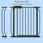 Fairy Baby Safety Gate 4.72 inch Extension for Walk Through Baby Gate Auto Close Child Safety Gates Extension Black
