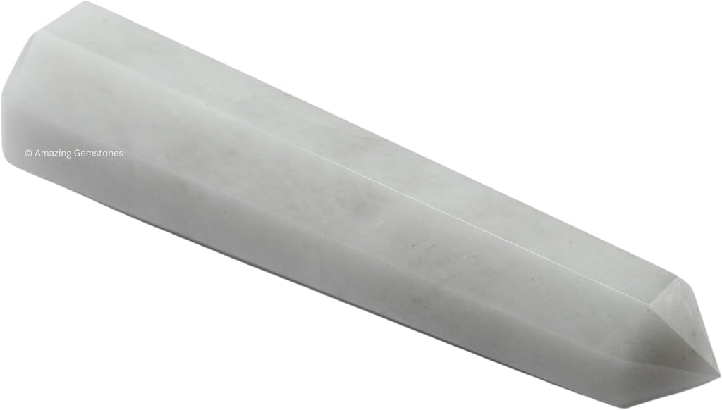 Amazing Gemstone Snow Quartz Crystal Towers - Natural Healing Crystal Point Obelisk for Reiki Healing and Crystal Grid (3 Inch)