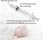 PandaEar Baby Healthcare & Grooming Kit - Baby Safety Set Comb, Brush, Finger Toothbrush, Nail Clippers, Scissors, Nasal Aspirator - Nursery Care Kit (Blue)