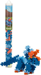 PLUS PLUS Building Block Playset Kit, Themed Figures 3D Puzzle, Fun Stem Toys for Kids, 350 Mini Interlocking Pieces - 5 Tube Bundle, Dinosaur