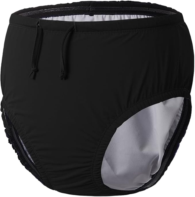 Youth Special Needs Reusable Swim Diapers Swimwear for Incontinence Cloth Diaper Covers Waterproof,Leakproof, Unisex (12-14T, Black)