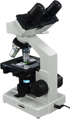 OMAX M82E Series LED Binocular Compound Lab Microscope - 40X-2000X Magnification - Microscope Kit with 100 Blank Slides & Cover Slips