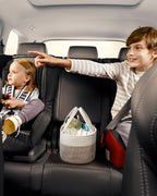 Diaper Caddy Organizer, Empty Gift Basket for Newborn Essentials, Baby Storage Basket, Stylish Gift Bag for Baby Shower, Boys and Girls – Large, White and Beige Brown