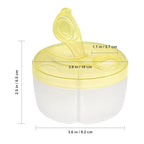 Accmor Baby Formula Dispenser On The Go, Formula Container to Go, Non-Spill Rotating Three-Compartment Formula Dispenser and Snack Storage Container for Infant Toddler Traveling