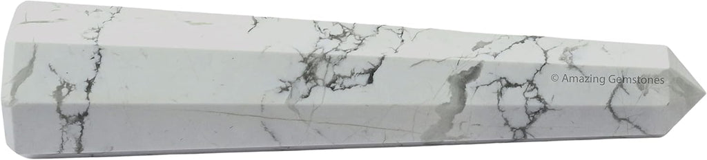 Amazing Gemstone Howlite Crystal Towers - Natural Healing Crystal Point Obelisk for Reiki Healing and Crystal Grid (3 Inch)