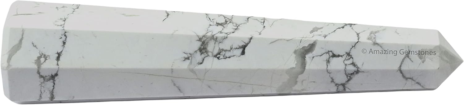 Amazing Gemstone Howlite Crystal Towers - Natural Healing Crystal Point Obelisk for Reiki Healing and Crystal Grid (2 Inch to 3 Inch)