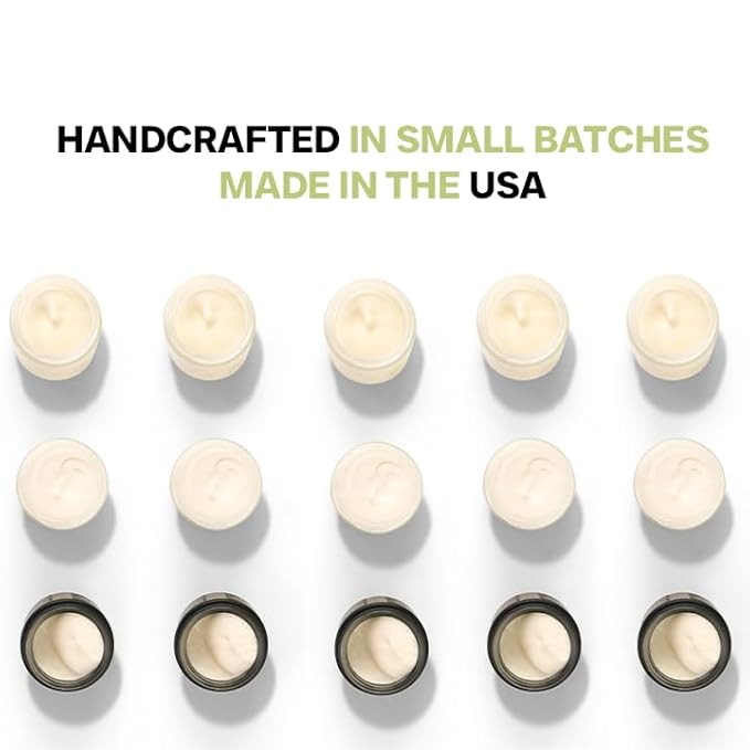 | Organic Matcha-Infused Whipped Tallow Cream for Skin | Grass-Fed Beef Tallow Natural Moisturizer for Face & Body | Made in USA | 4 oz (Large Size)