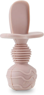 PandaEar 6 Pack Silicone Baby Spoons and Fork Feeding Set- Anti-Choke First Self Feeding Utensils for Baby Led Weaning Ages 3 Months -Pink