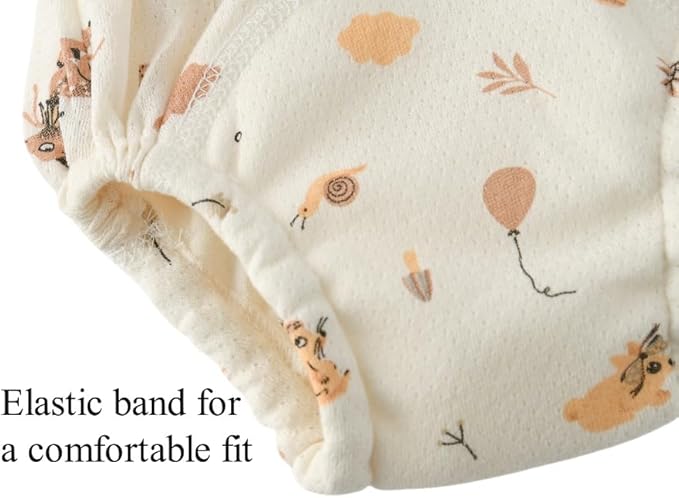 Baby Training Underpants,Soft Cotton Absorbent Potty Training Underwear For Baby Boys And Girls 6 Pack